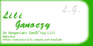 lili ganoczy business card
